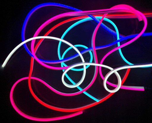 Neon FLEX 12 LED 12V HADICA SVETELNA 10cm IP65 Ruzova