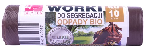 HNEDÉ vrecia na triedenie odpadu, BIO odpad, kôš 60L