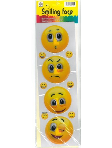 EMOTIKONY 3D NÁLEPKY NA STENU RÔZNE VZORKY