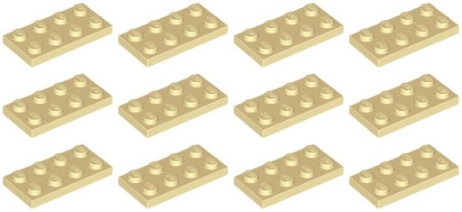 LEGO 3020 2x4 pieskový TANIER NOVÝ (15g) 12 ks.