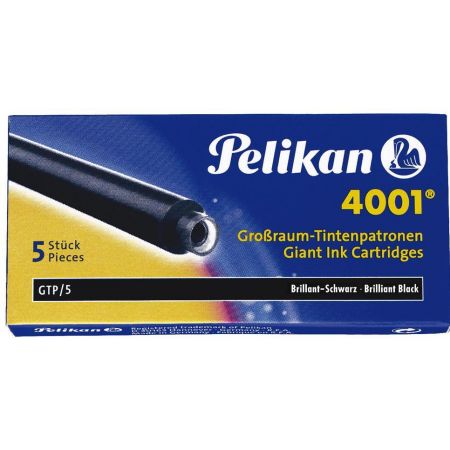 PELIKAN DLHÉ ČIERNE NÁPLNE 5 KS