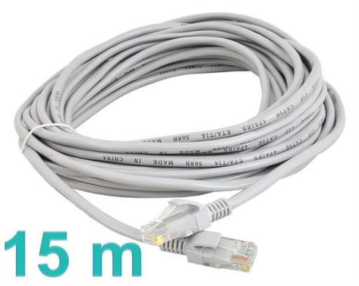Lan Ethernet krútená dvojlinka Zlatý RJ45 15m