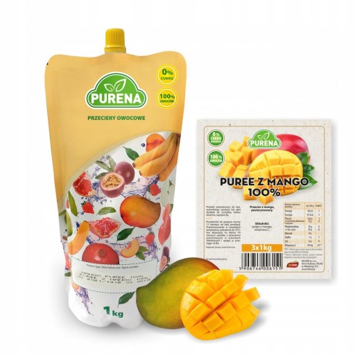 Mangové pyré 100% 1KG Purena