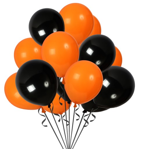 Čierno-oranžové balóny na halloweensku girlandu