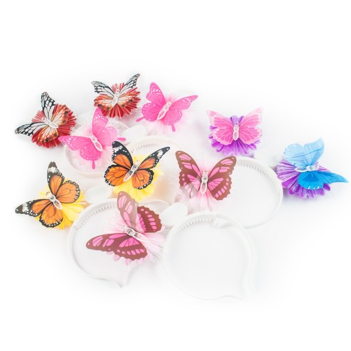 Čelenka JAR SUMMER FLOWER FLOWERS BUTTERFLIES LED