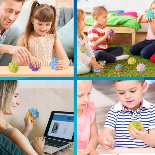 ANTISTRESOVÁ HRAČKA GNIOTEK POP IT GUĽA PUSH BUBBLE SENSORY COLOR
