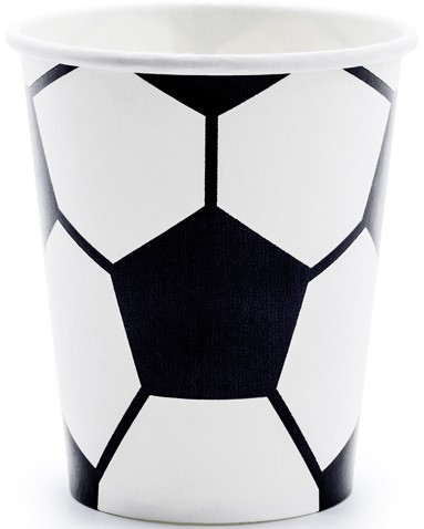 FAN papierové poháre FUTBAL futbal NARODENINY 260 ml 6 ks