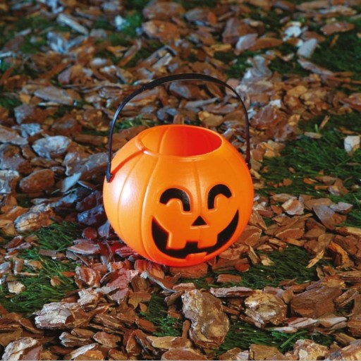 BUCKET oranžový košík HALLOWEEN tekvica 9cm