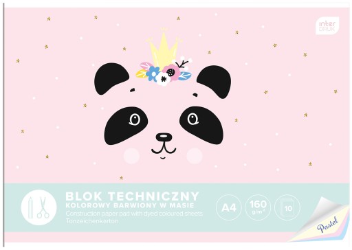 TECHNICKÝ BLOK, farebný PASTEL A4 10k Interprint