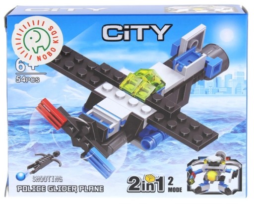 Stavebné bloky City 2v1 robot policajného auta