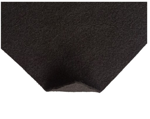 Plsť metráž koberec koberec technická plsť ČIERNA 150x50 2,5 mm