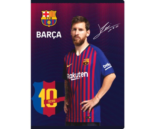 FC BARCELONA ŠKOLSKÝ ZÁPISNÍK A5 tri farebné linky 16 listov 1 kus