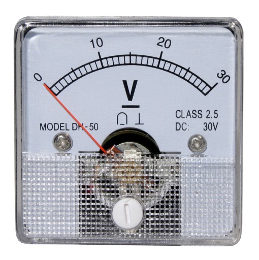 Analógový merač 30V štvorcový voltmeter
