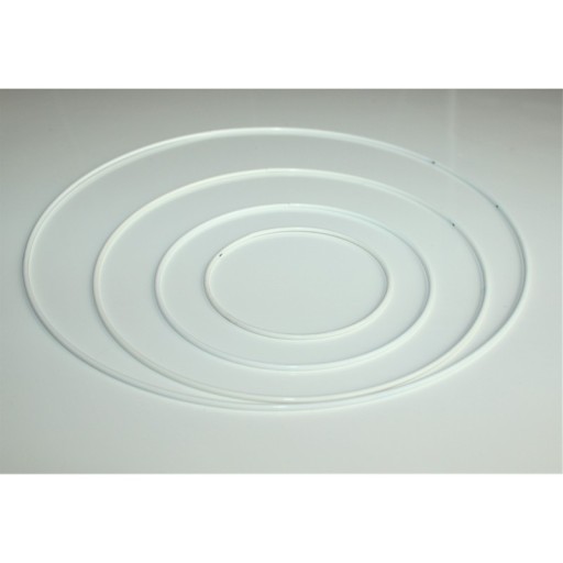 Kovový krúžok na lapače snov, biely, 8 cm