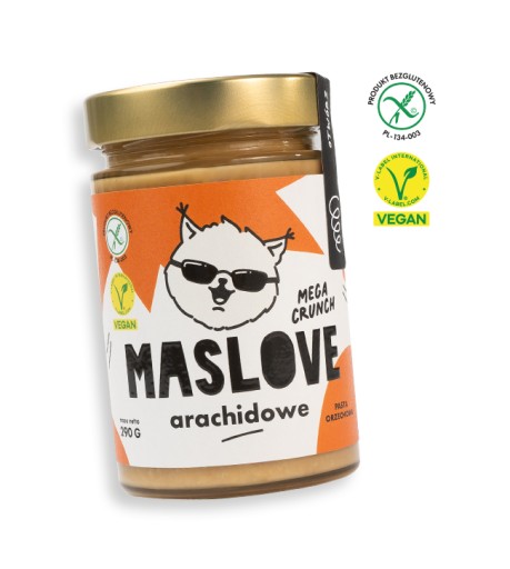 ARAŠIDOVÝ KRÉM MEGA CRUNCH BEZLEPKOVÝ 290 g - MASLOVE