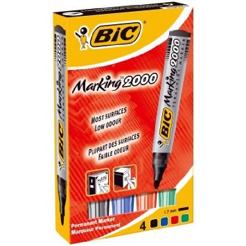 BIC 2000 PERMANENTNÉ ZNAČOVAČE 4 FARBY