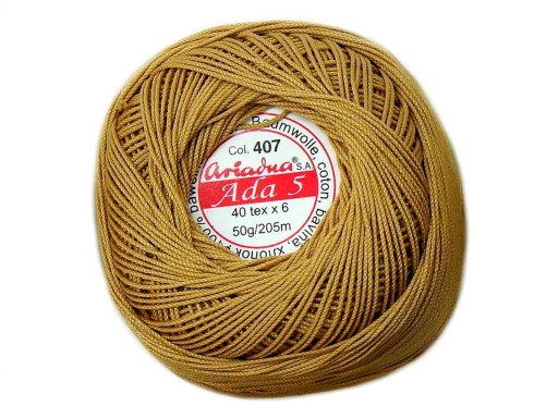 Cordonka ADA 5 Ariadna 0407 svetlohnedá 50g 205m