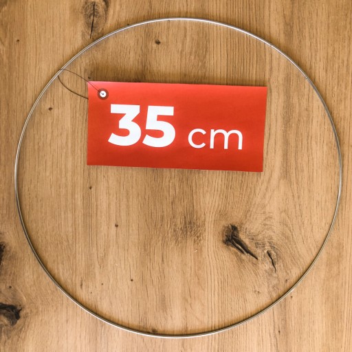 Kovový krúžok na lapač snov, STRIEBORNÝ, 35 cm