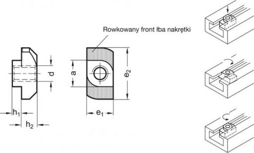 MATICA KLADIVA, ALU PROFIL T8 M6