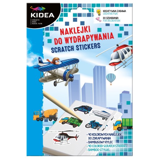 Kidea Scratch-on samolepky stieracie vozidlá