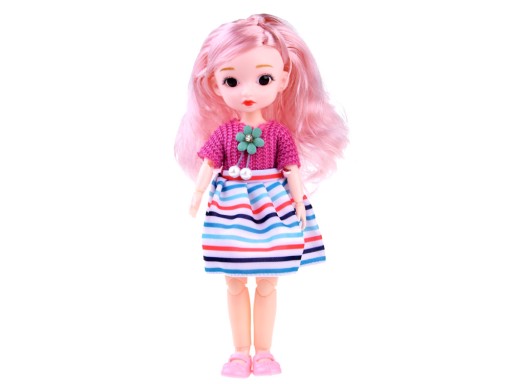 Krásna bábika bábika s pohyblivými končatinami dlhé vlasy 24 cm ZA4655