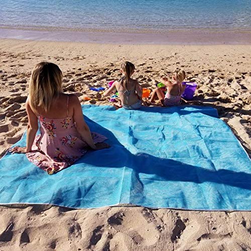 PLÁŽOVÁ PODLOŽKA PIKNIKOVÁ DEKA NA PLÁŽ XXL 200x150 BEZ PIESKU s háčikmi