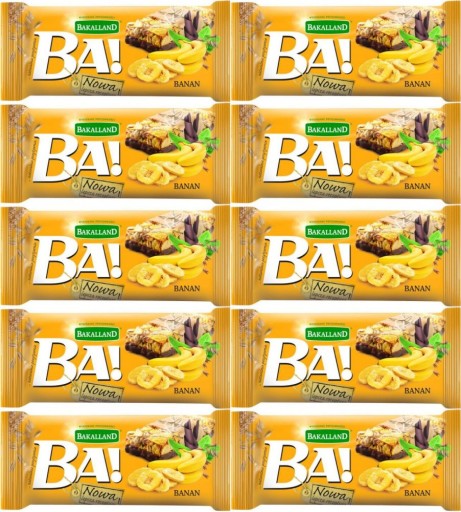 BAKALLAND BA! Zdravá CEREÁLNA TYČINA banán banán x 10 KS