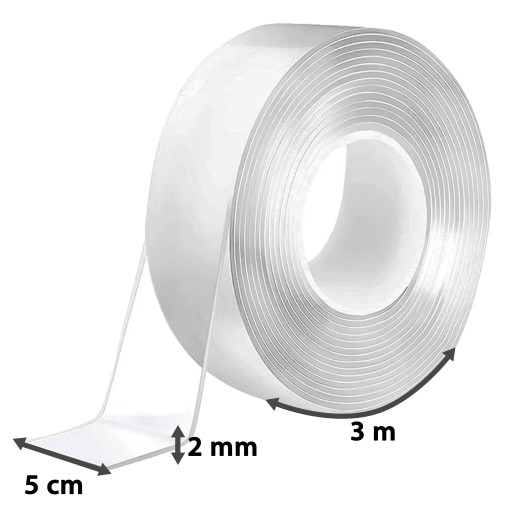 Odolná samolepiaca PÁSKA 3 m na drevo a plast, šírka 5 cm SULPO