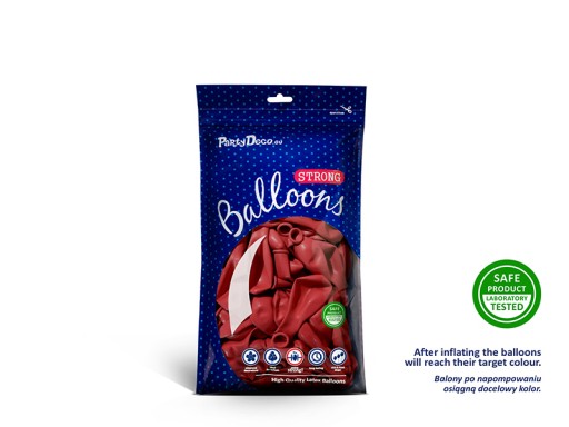 ČERVENÉ BALÓNKY pastelové malé na girlandy 12 cm 5 palcov 100 ks