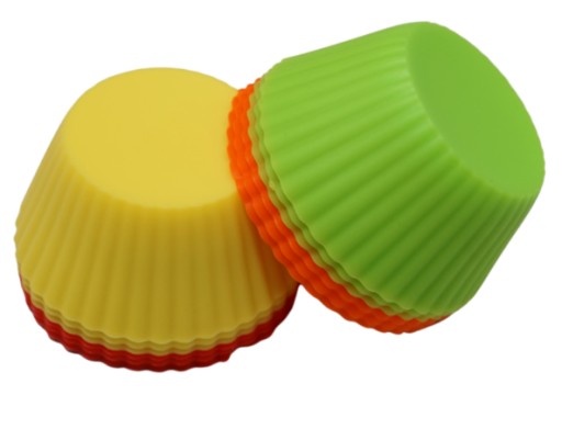 SILIKÓNOVÉ FORMY NA BROWNIE MUFFINY 12 KS ZMIEŠANÉ MUFÍNY