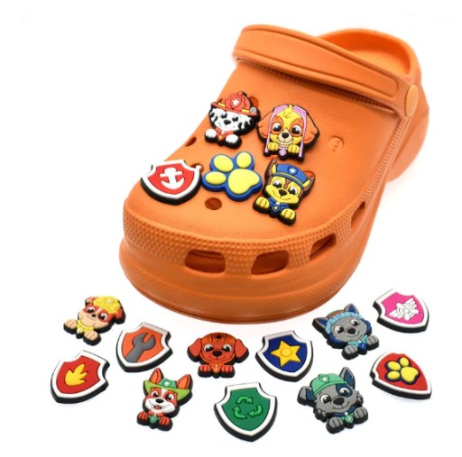 4x Špendlíky / Špendlíky pre Crocs a podobné topánky - Paw Patrol
