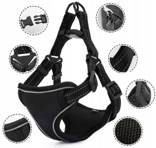 PEVNÝ BEZTLAKOVÝ POSTROJ PRE PSOV veľkosti 36-50 cm. S