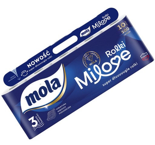 MOLA MILOVE 3-vrstvový toaletný papier 10 kusov (200 listov)