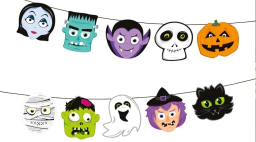 Halloween Monsters girlanda papierová 150 cm HAL-075