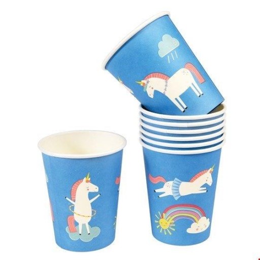 Papierové kelímky 8 ks, Magic Unicorn, Rex L
