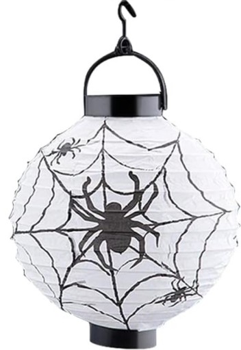 Svietiaci pavúk LED lampáš Halloween dekorácie