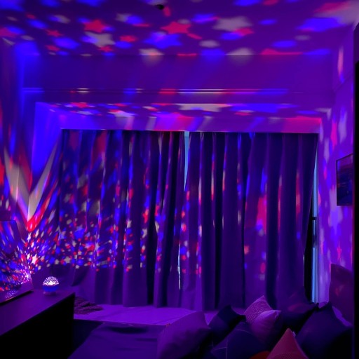 Nočná lampa hviezda projektor guľa detská izba LXM261