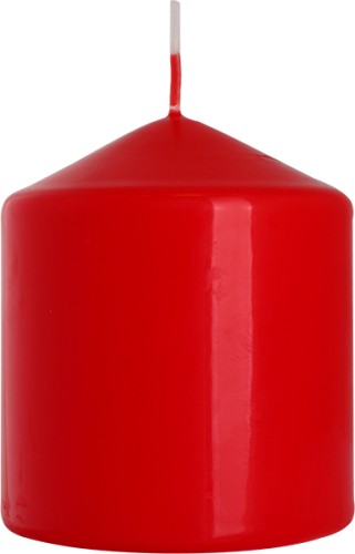 Sviečka valcová BISPOL Aura 38H 9CM SW80/90 ČERVENÁ
