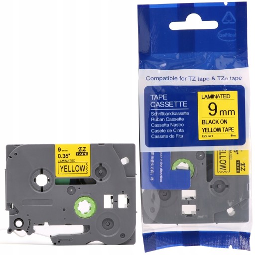 Laminovaná páska kompatibilná s bratom TZE 621 9mm AZE 621 P-Touch H110 H107
