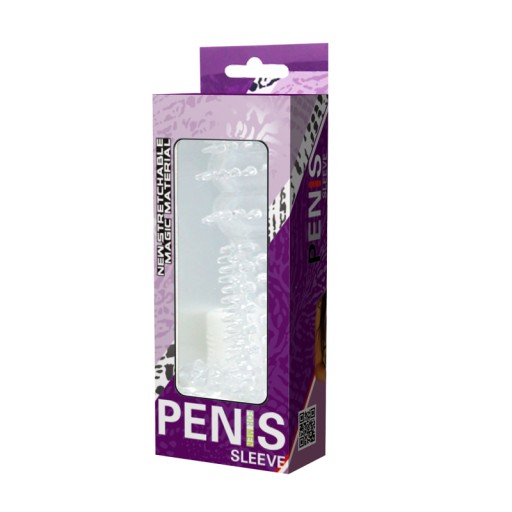 Sexuálna hračka so stimulačnými výstupkami na penis pre erotiku veľkých orgazmov