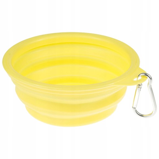 SILIKÓNOVÁ skladacia miska pre psa TOURIST s karabínou, 350 ml