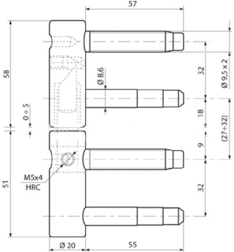 20mm skrutkovací pánt s 2-dielnym nastavením POL-SOFT