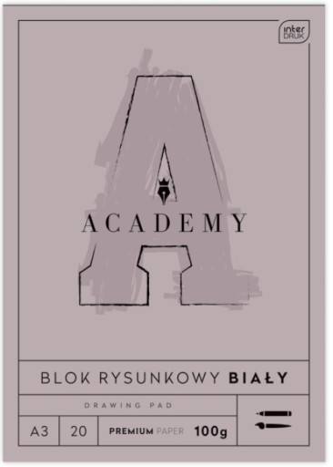 Interprintový blok, biely, A3, 20 listov, 100g ACADEMY PREMIUM
