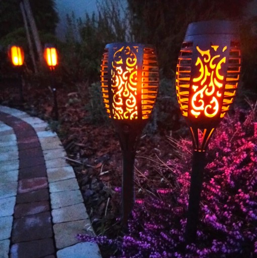 Solárna záhradná lampa TORCH Fire FLAME Effect 50 cm Záhradná dekorácia