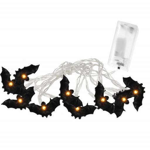 LIGHT GARLAND HALLOWEEN LIGHTS BATS 10 LED DEKORÁCIA NA BATÉRIU