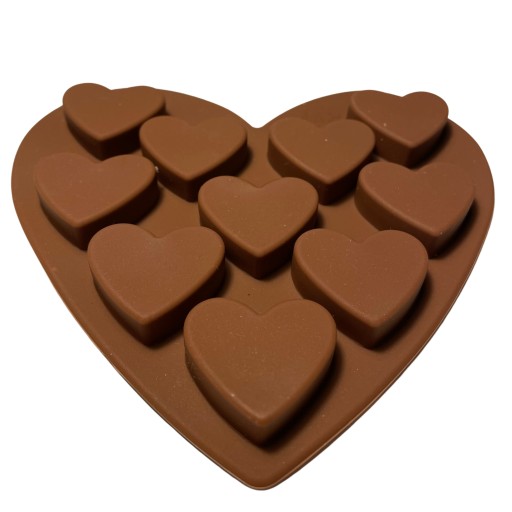 Silikónová forma zo sójového vosku Valentínske srdiečka