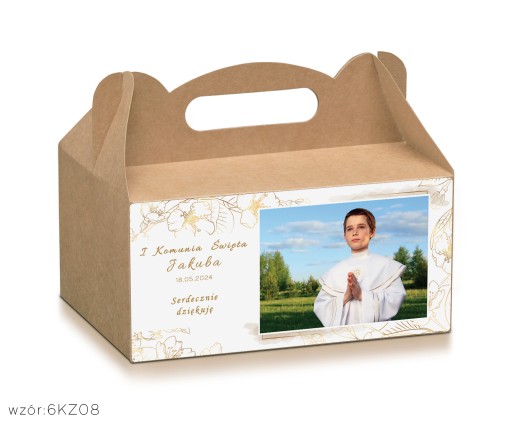 Remeselné krabičky na tortu s fotkou dieťaťa + personalizácia
