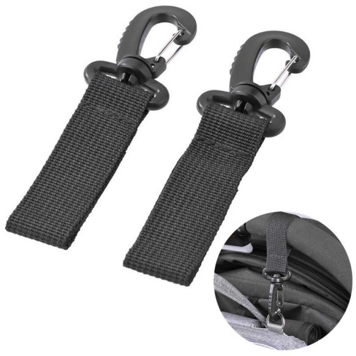 SADA 2 HÁKOV NA KOČÍK, HÁK NA VELCRO
