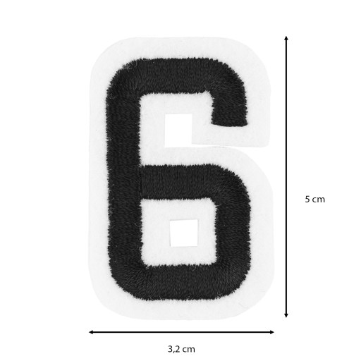 TERMO nažehľovačka NUMBER DIGITAL 6 čierna