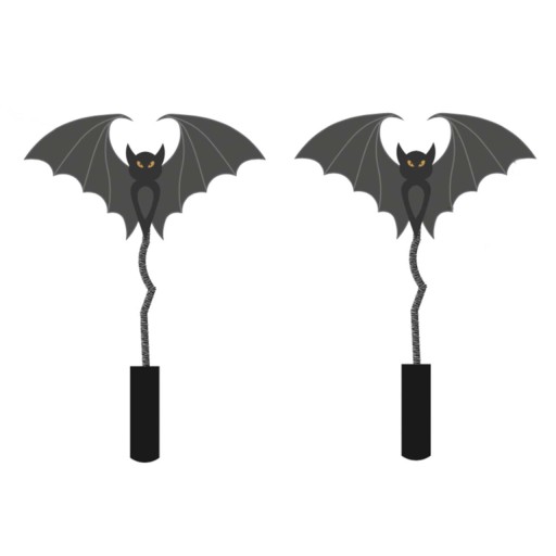 QHP HALLOWEEN Dekorácia hlavy netopiera